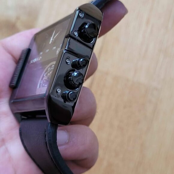 BOAMIGO Big Square Dial 3 TimeZone‎ Stylish Watch For Men - Picture 7 of 12